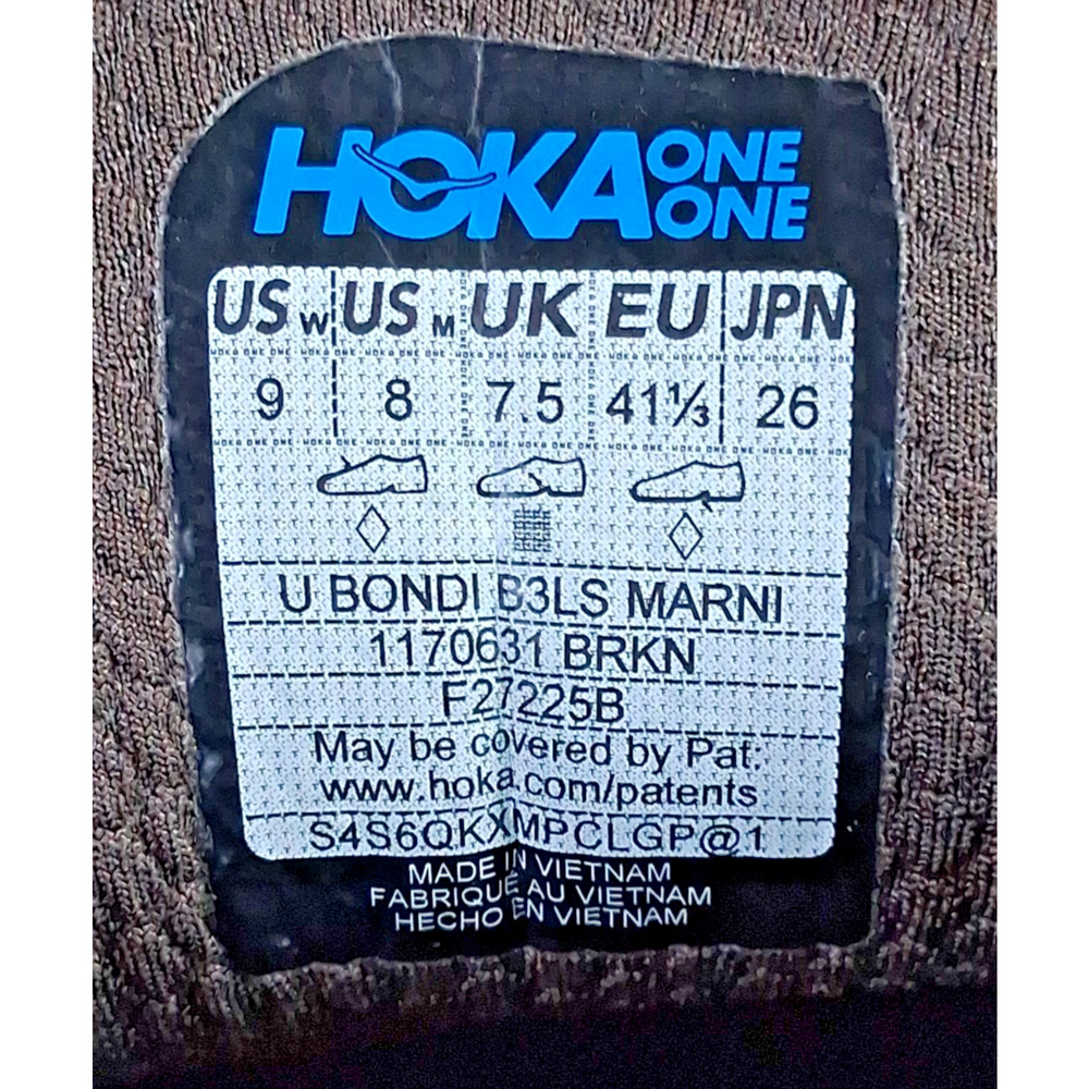 Marni x Hoka Bondi B3LS Bracken Brown Pack Sneakers Unisex Mens 9 Womens 10 BAG - Picture 6 of 16